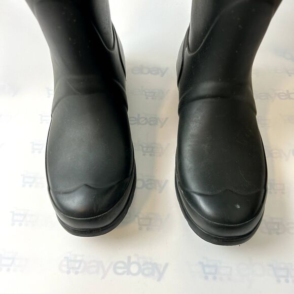 Hunter Womens Original Tall Rain Boots Size US 6 Rubber Matte Black - Picture 4 of 15
